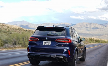 2020 BMW X5 M Competition (Color: Tanzanit Blue Metallic; US-Spec) Rear Wallpapers 450x275 (6)