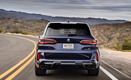2020 BMW X5 M Competition (Color: Tanzanit Blue Metallic; US-Spec) Rear Wallpapers 450x275 (7)