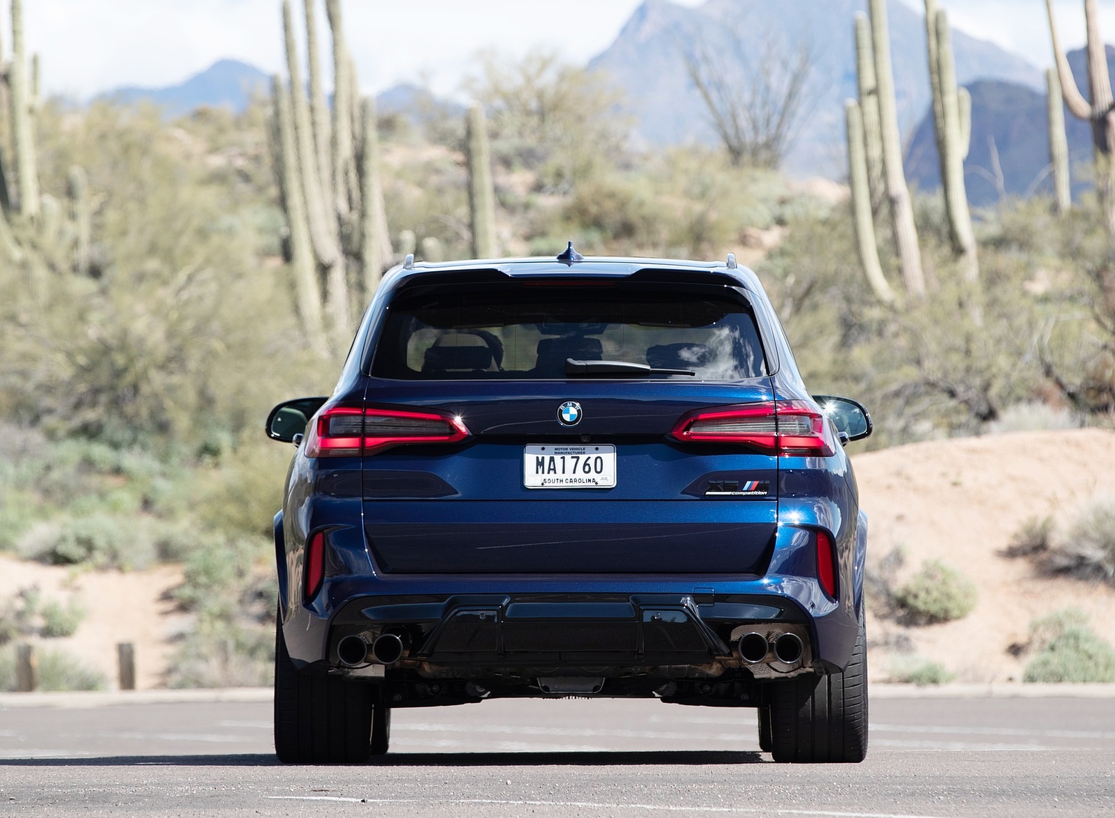 2020 BMW X5 M Competition (Color: Tanzanit Blue Metallic; US-Spec) Rear Wallpapers #71 of 196