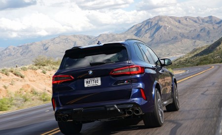 2020 BMW X5 M Competition (Color: Tanzanit Blue Metallic; US-Spec) Rear Wallpapers 450x275 (10)