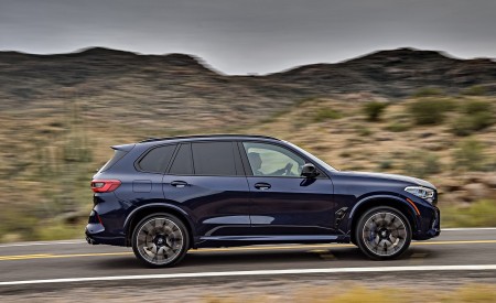 2020 BMW X5 M Competition (Color: Tanzanit Blue Metallic; US-Spec) Side Wallpapers 450x275 (11)