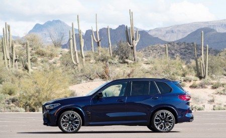 2020 BMW X5 M Competition (Color: Tanzanit Blue Metallic; US-Spec) Side Wallpapers 450x275 (72)