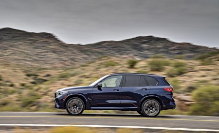2020 BMW X5 M Competition (Color: Tanzanit Blue Metallic; US-Spec) Side Wallpapers 450x275 (12)