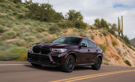2020 BMW X6 M Competition (Color: Ametrine Metallic; US-Spec) Front Three-Quarter Wallpapers 450x275 (14)