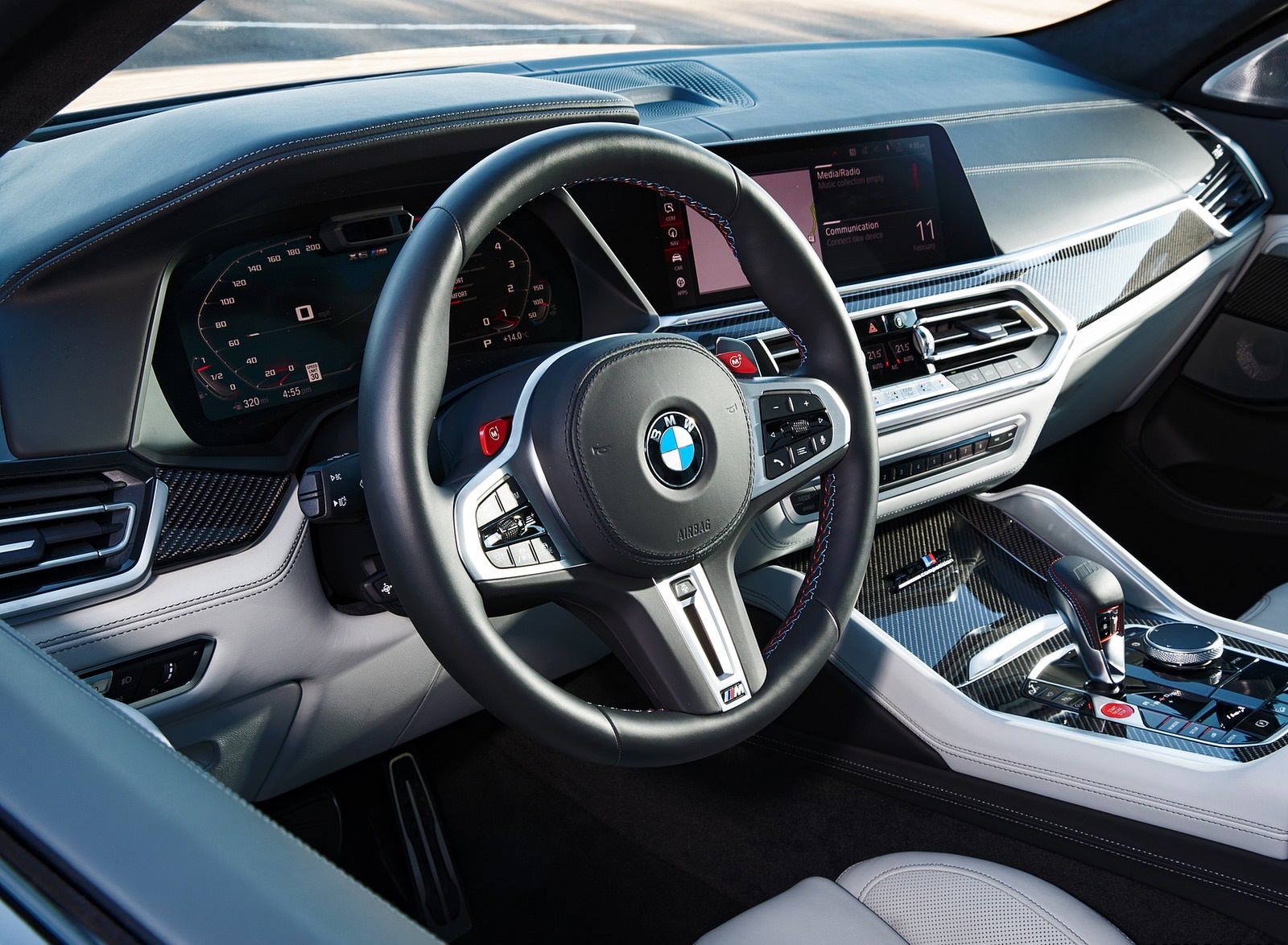 2020 BMW X6 M Competition (Color: Ametrine Metallic; US-Spec) Interior Steering Wheel Wallpapers #130 of 206