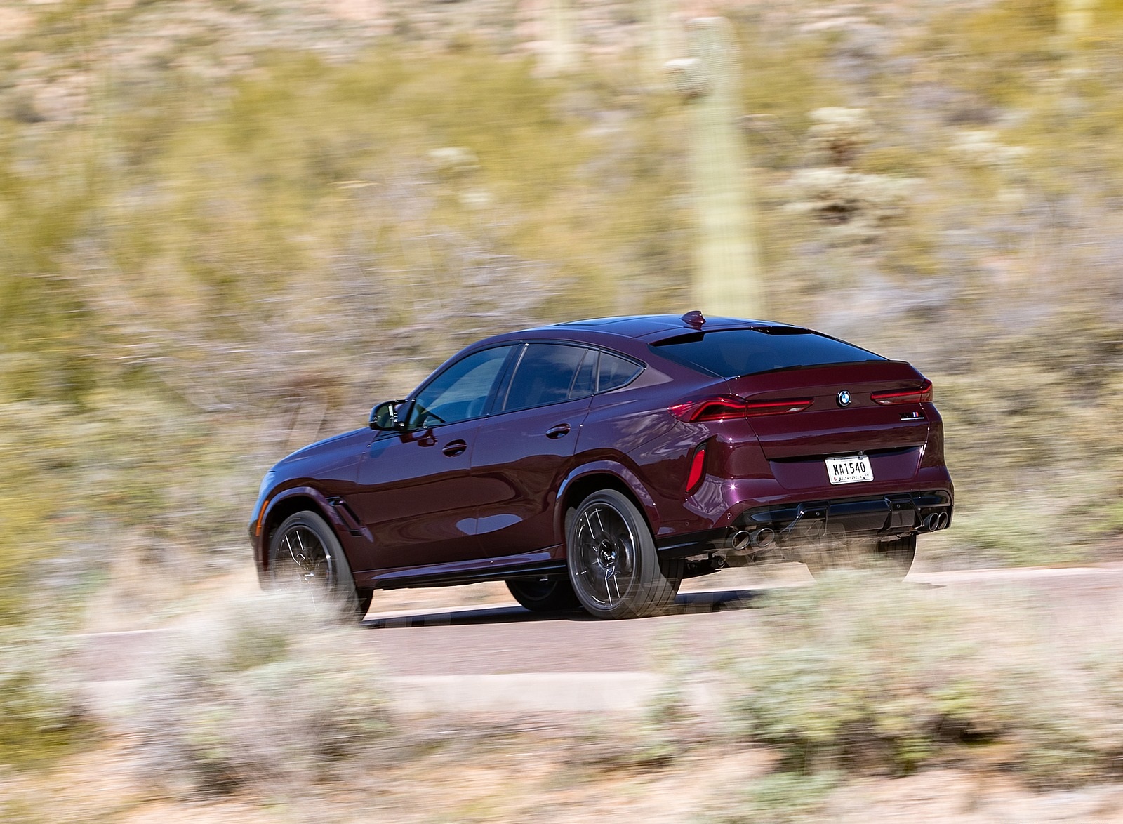 2020 BMW X6 M Competition (Color: Ametrine Metallic; US-Spec) Rear Three-Quarter Wallpapers #66 of 206