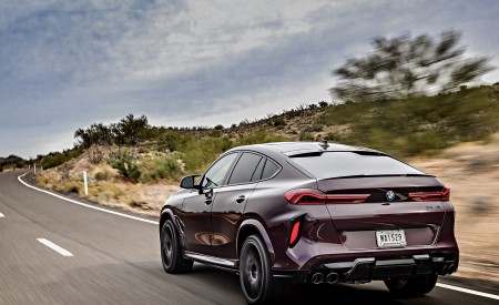 2020 BMW X6 M Competition (Color: Ametrine Metallic; US-Spec) Rear Three-Quarter Wallpapers 450x275 (55)