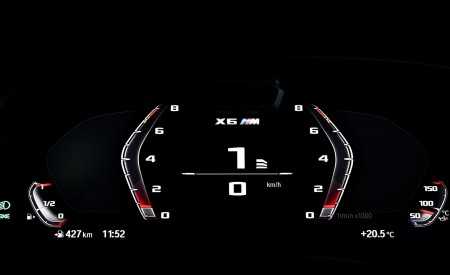 2020 BMW X6 M Competition (Color: Mineral White Metallic; US-Spec) Digital Instrument Cluster Wallpapers 450x275 (199)