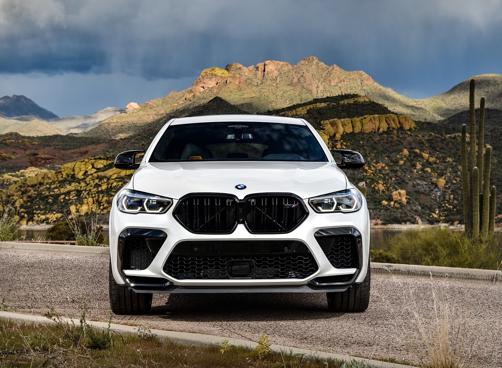 2020 BMW X6 M Competition (Color: Mineral White Metallic; US-Spec) Front Wallpapers #175 of 206