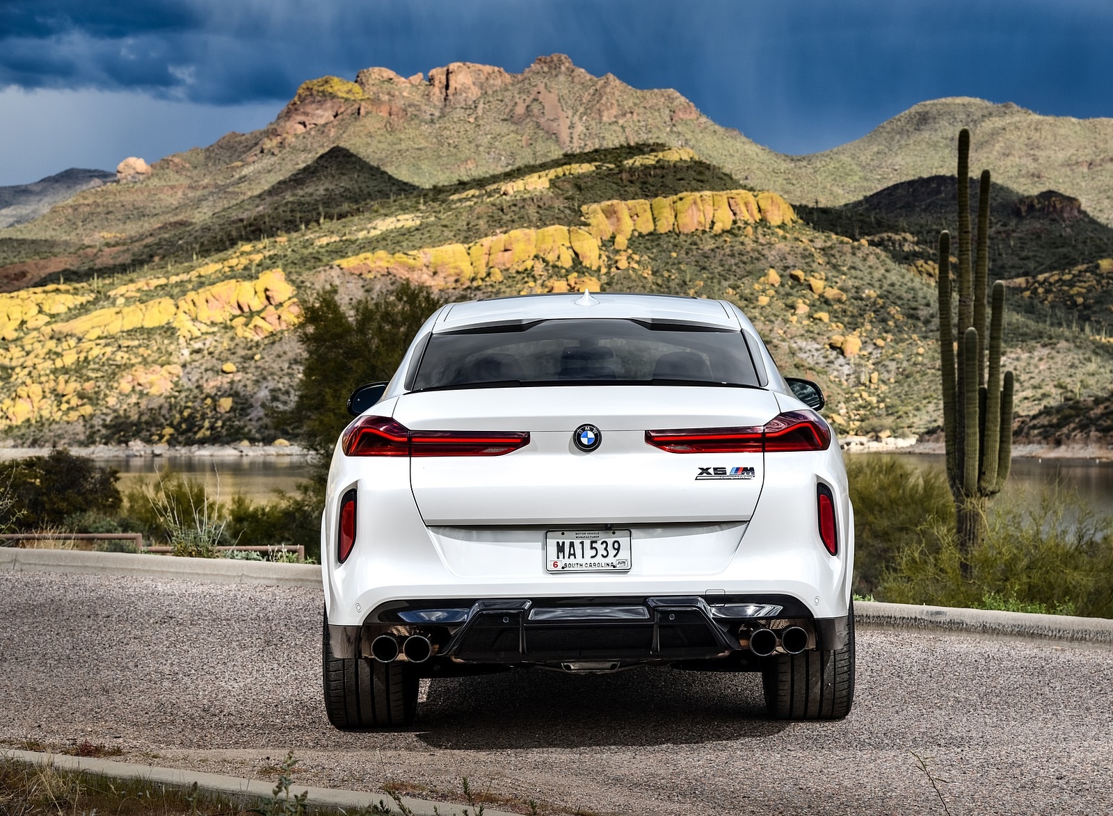 2020 BMW X6 M Competition (Color: Mineral White Metallic; US-Spec) Rear Wallpapers #180 of 206