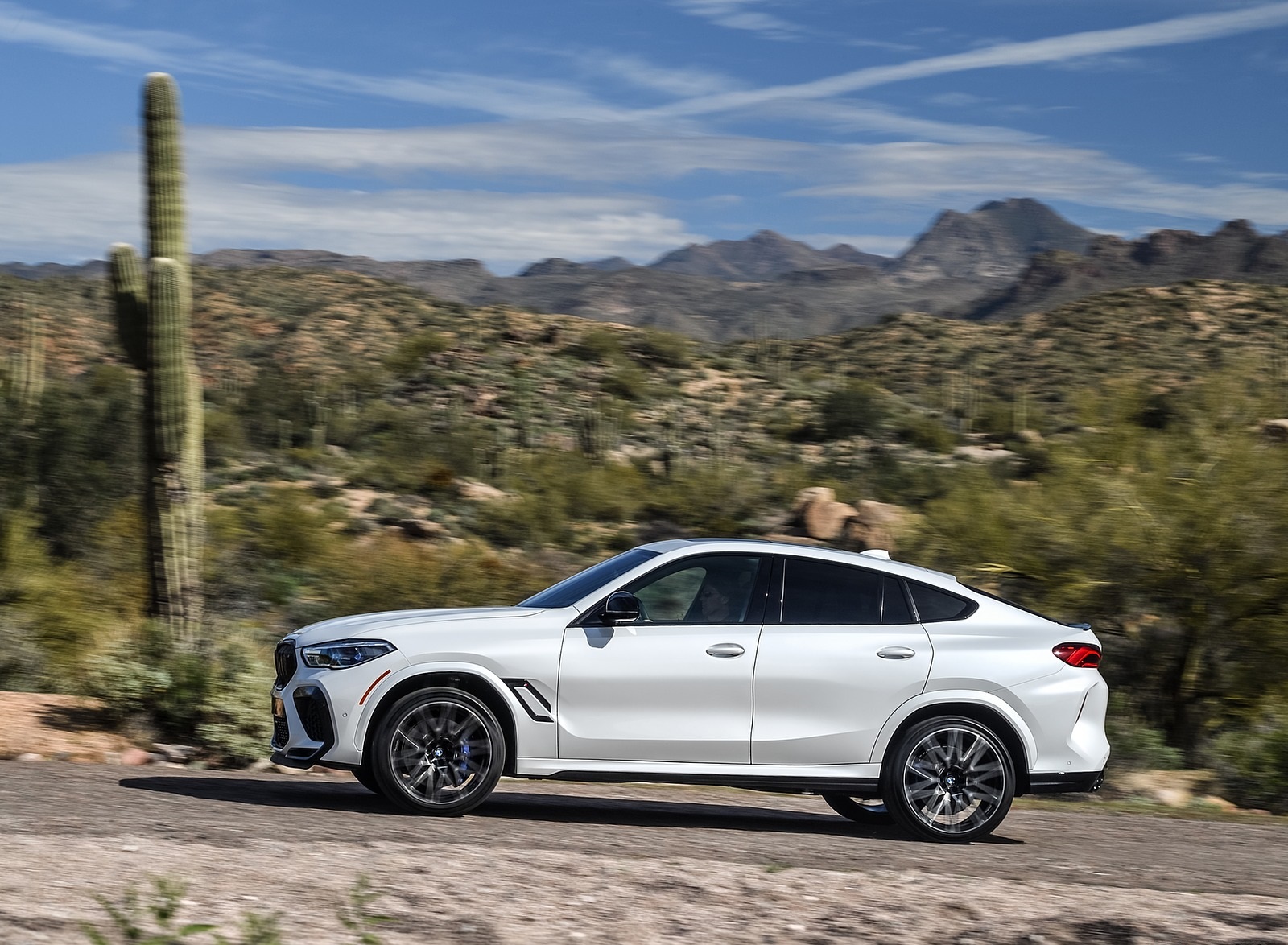 2020 BMW X6 M Competition (Color: Mineral White Metallic; US-Spec) Side Wallpapers #181 of 206