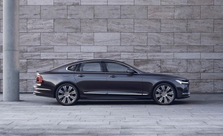 2020 Volvo S90 Recharge T8 plug-in hybrid (Color: Platinum Grey) Side Wallpapers 450x275 (7)