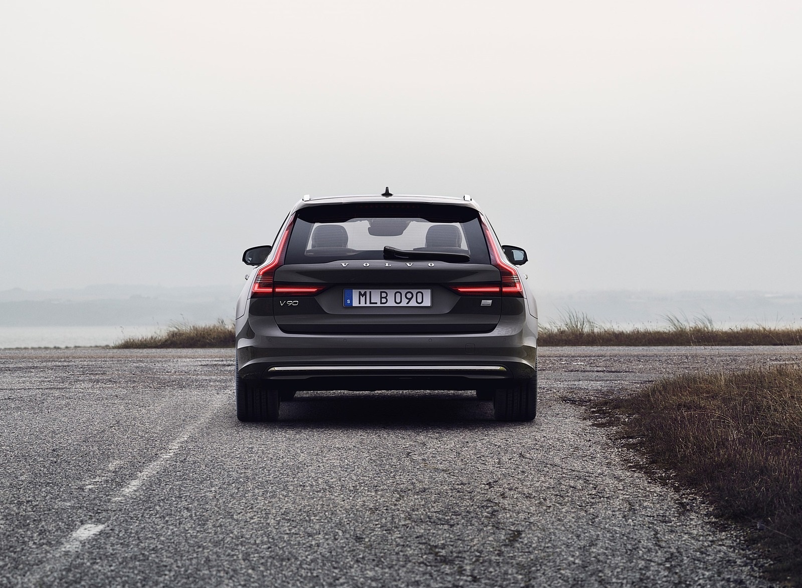 2020 Volvo V90 Recharge T8 plug-in hybrid (Color: Platinum Grey) Rear Wallpapers #2 of 7