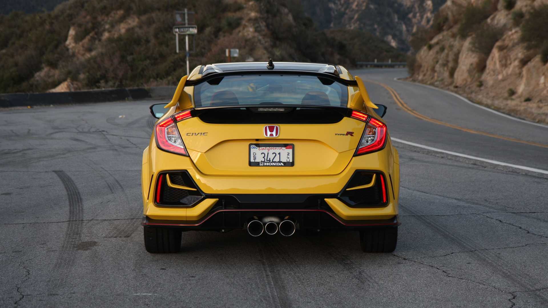 2021 Honda Civic Type R Limited Edition (Color: Sunlight Yellow) Rear Wallpapers #41 of 92