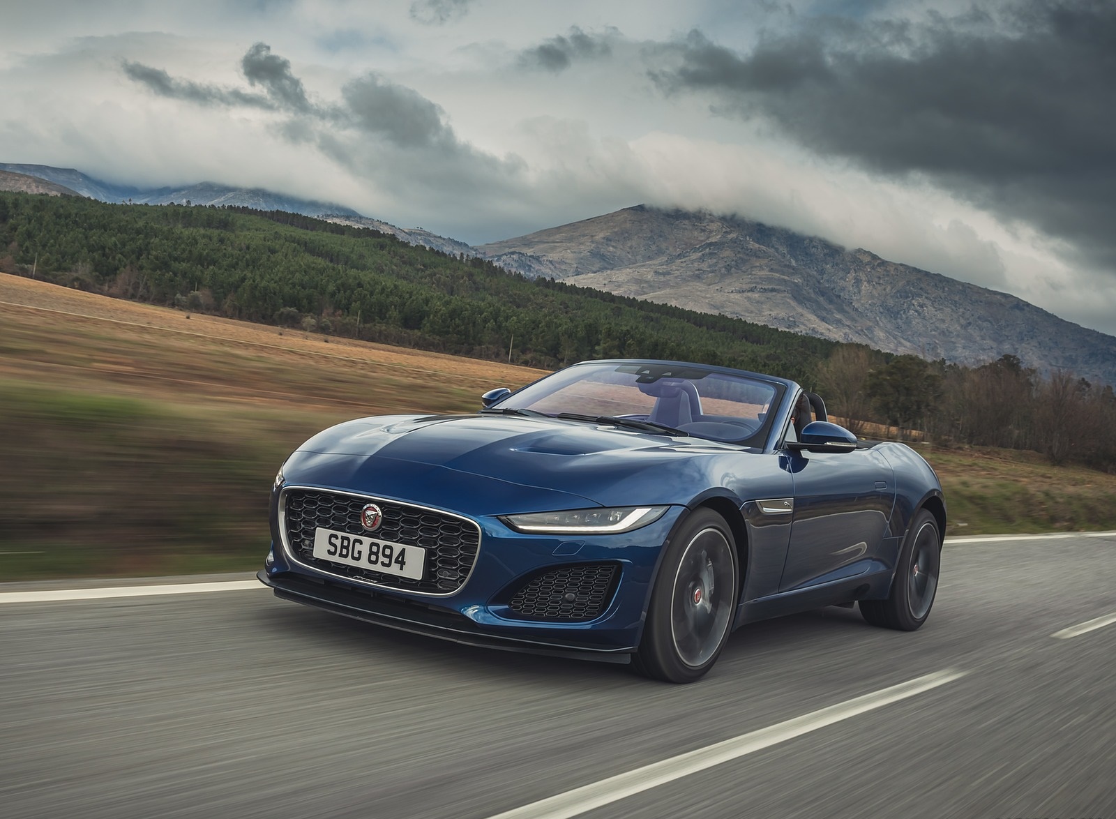 2021 Jaguar F-TYPE P300 Convertible RWD (Color: Bluefire) Front Three-Quarter Wallpapers #1 of 19