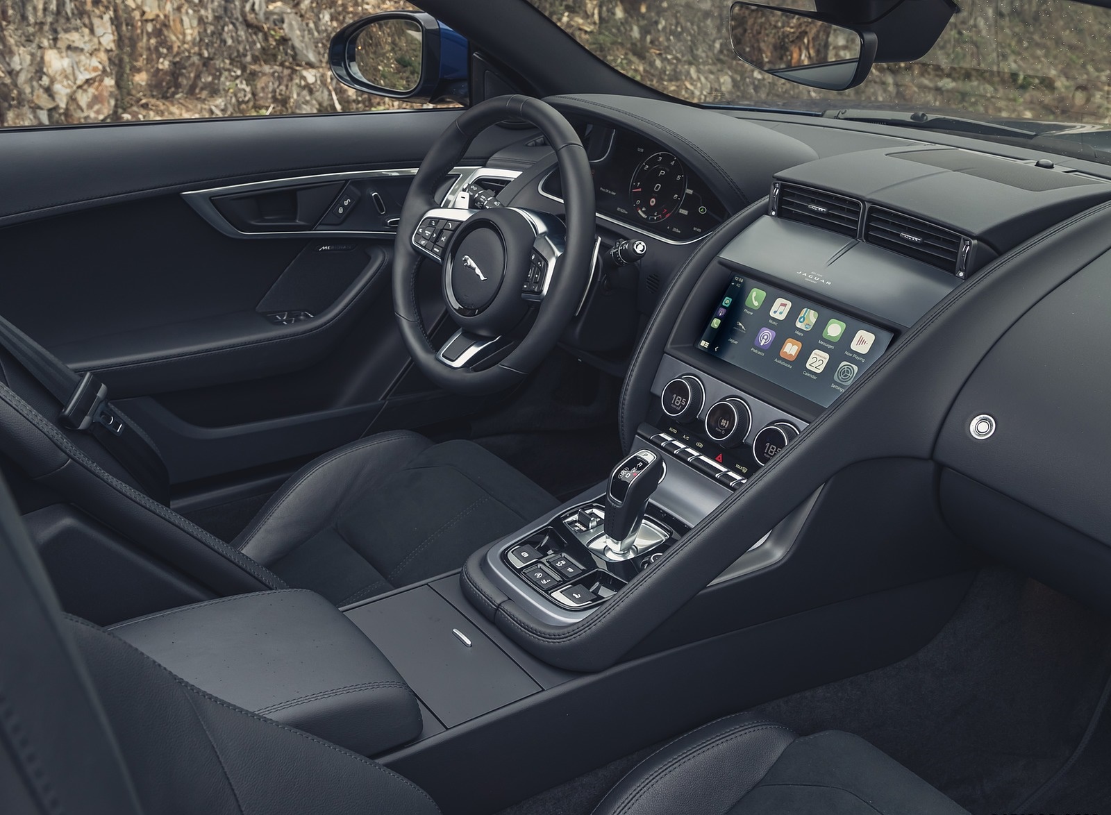 2021 Jaguar F Type P300 Convertible Rwd Color Bluefire Interior