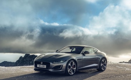 2021 Jaguar F-TYPE P300 Coupe RWD (Color: Eiger Grey) Front Three-Quarter Wallpapers 450x275 (11)