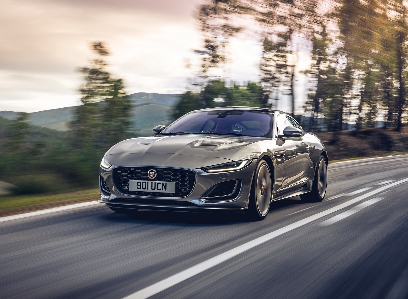 2021 Jaguar F-TYPE P300 Coupe RWD (Color: Eiger Grey) Front Three-Quarter Wallpapers #2 of 28