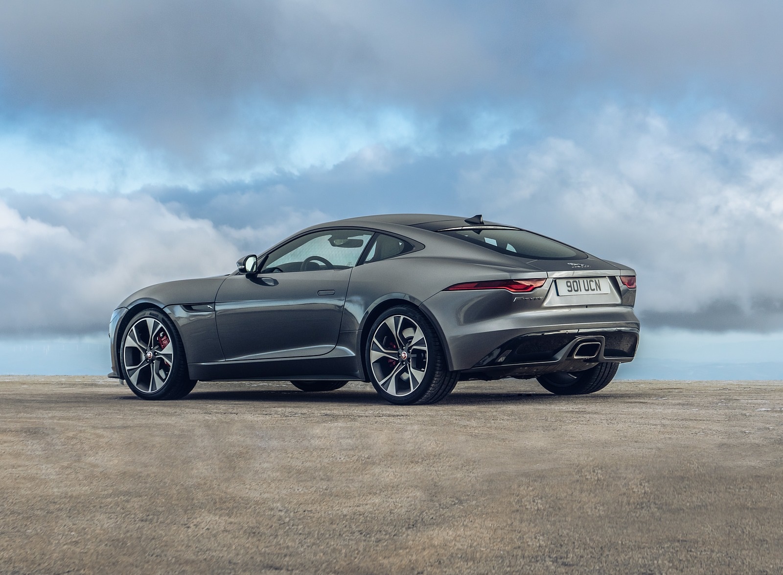 2021 Jaguar F-TYPE P300 Coupe RWD (Color: Eiger Grey) Rear Three-Quarter Wallpapers #13 of 28