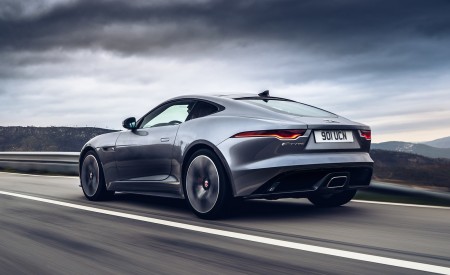 2021 Jaguar F-TYPE P300 Coupe RWD (Color: Eiger Grey) Rear Three-Quarter Wallpapers 450x275 (7)