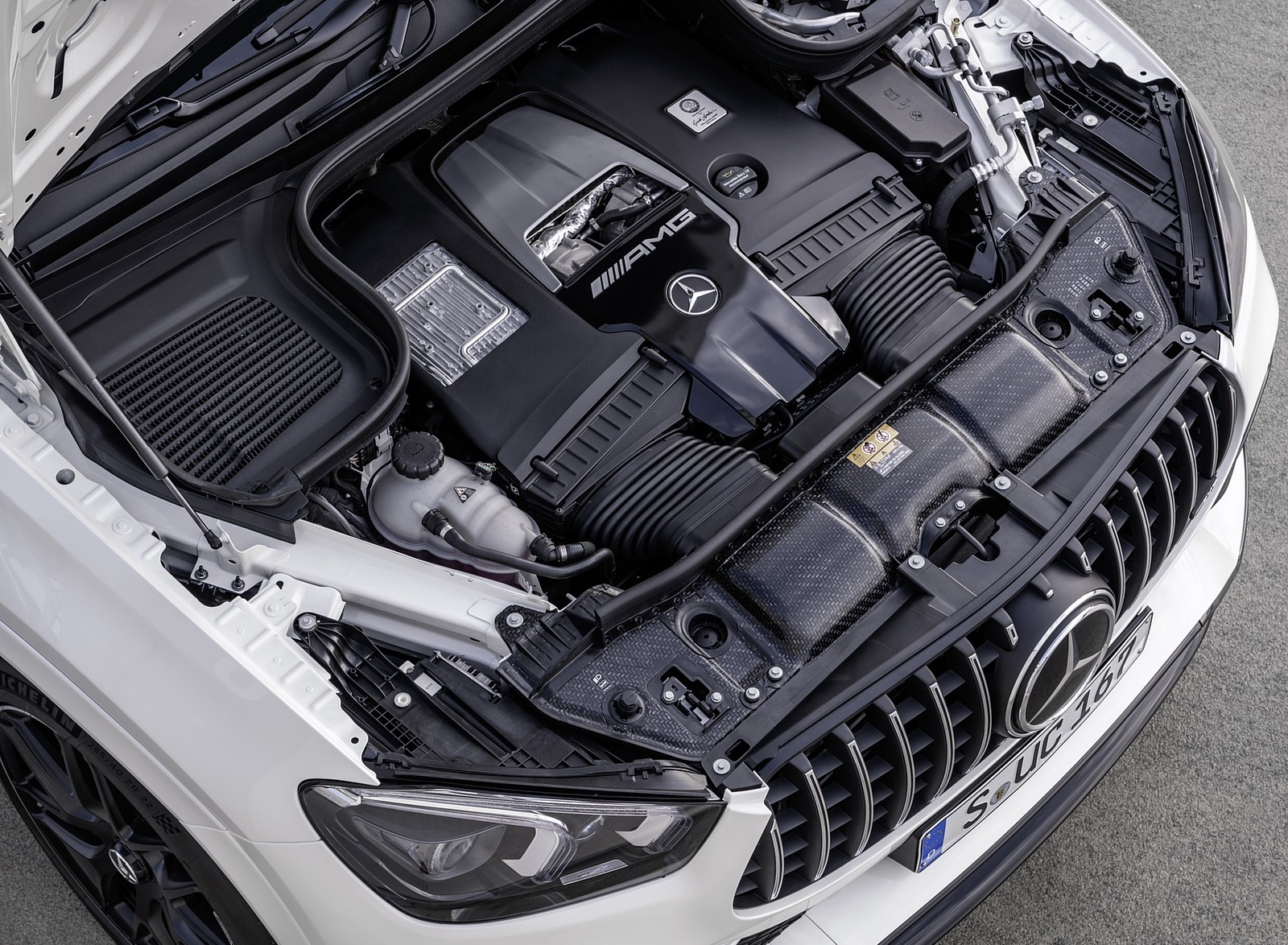 2021 Mercedes-AMG GLE 63 S 4MATIC+ Coupe (Color: Diamond White) Engine Wallpapers #63 of 65