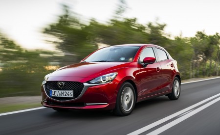 2020 Mazda2 (Color: Red Crystal) Front Three-Quarter Wallpapers 450x275 (2)