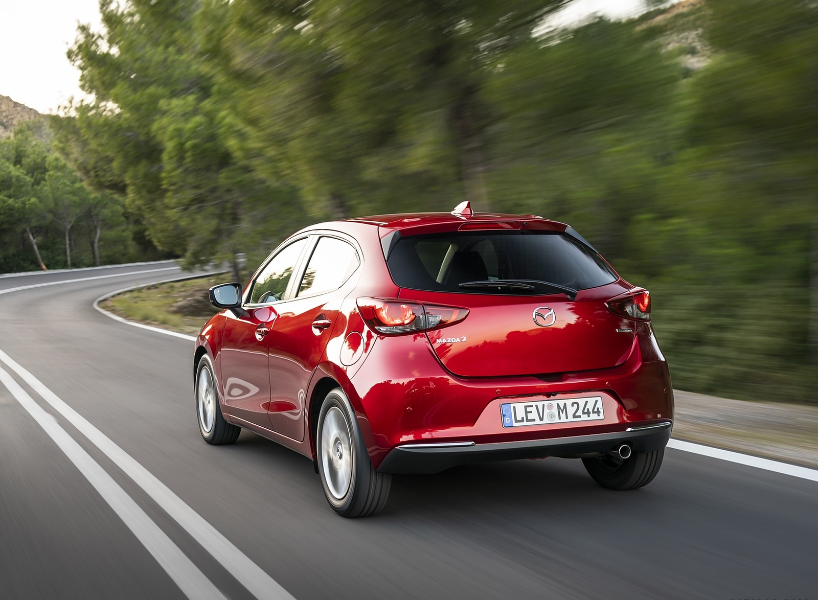 2020 Mazda2 (Color: Red Crystal) Rear Three-Quarter Wallpapers #51 of 180
