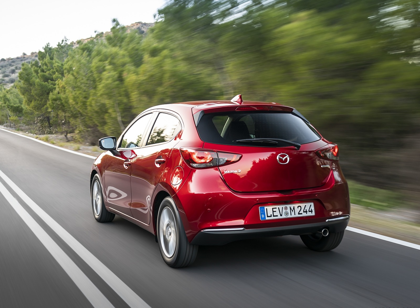 2020 Mazda2 (Color: Red Crystal) Rear Three-Quarter Wallpapers #48 of 180