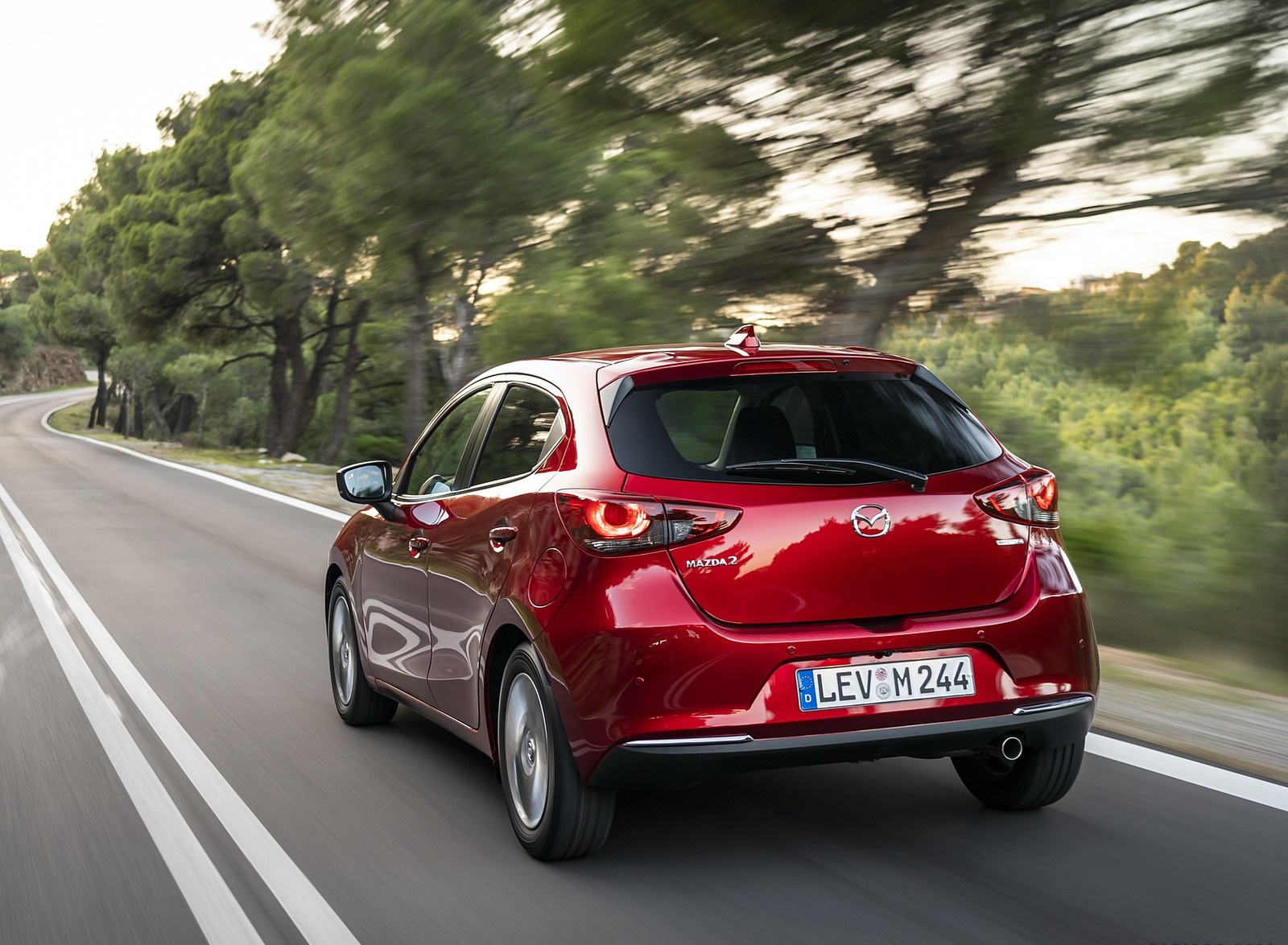 2020 Mazda2 (Color: Red Crystal) Rear Three-Quarter Wallpapers #47 of 180