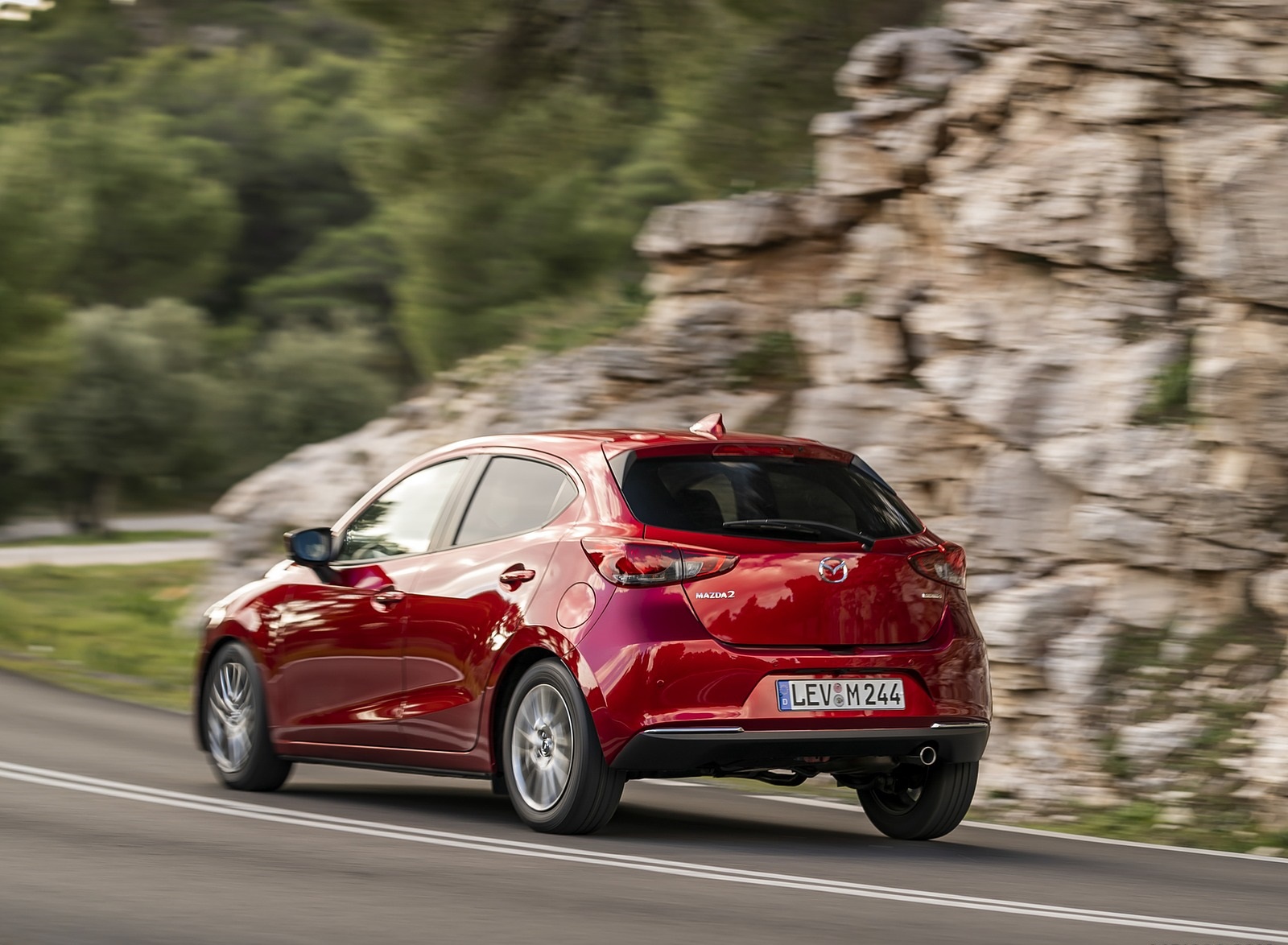 2020 Mazda2 (Color: Red Crystal) Rear Three-Quarter Wallpapers #45 of 180