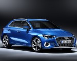 2021 Audi A3 Sportback (Color: Atoll Blue) Front Three-Quarter Wallpapers 150x120 (81)