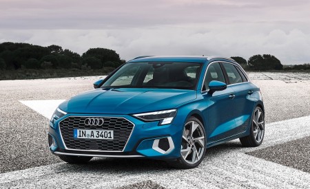 2021 Audi A3 Sportback (Color: Atoll Blue) Front Three-Quarter Wallpapers 450x275 (74)