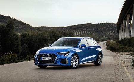 2021 Audi A3 Sportback (Color: Atoll Blue) Front Three-Quarter Wallpapers 450x275 (56)