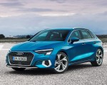 2021 Audi A3 Sportback (Color: Atoll Blue) Front Three-Quarter Wallpapers 150x120