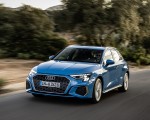 2021 Audi A3 Sportback (Color: Atoll Blue) Front Three-Quarter Wallpapers 150x120