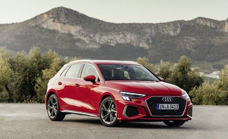 2021 Audi A3 Sportback (Color: Tango Red) Front Three-Quarter Wallpapers 450x275 (5)