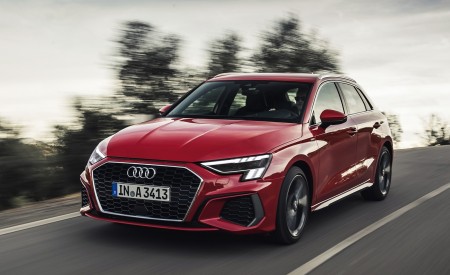 2021 Audi A3 Sportback (Color: Tango Red) Front Three-Quarter Wallpapers 450x275 (2)