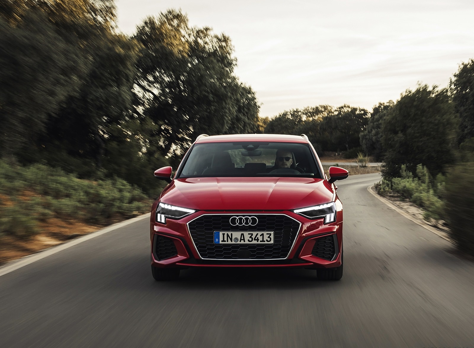 2021 Audi A3 Sportback (Color: Tango Red) Front Wallpapers (3)