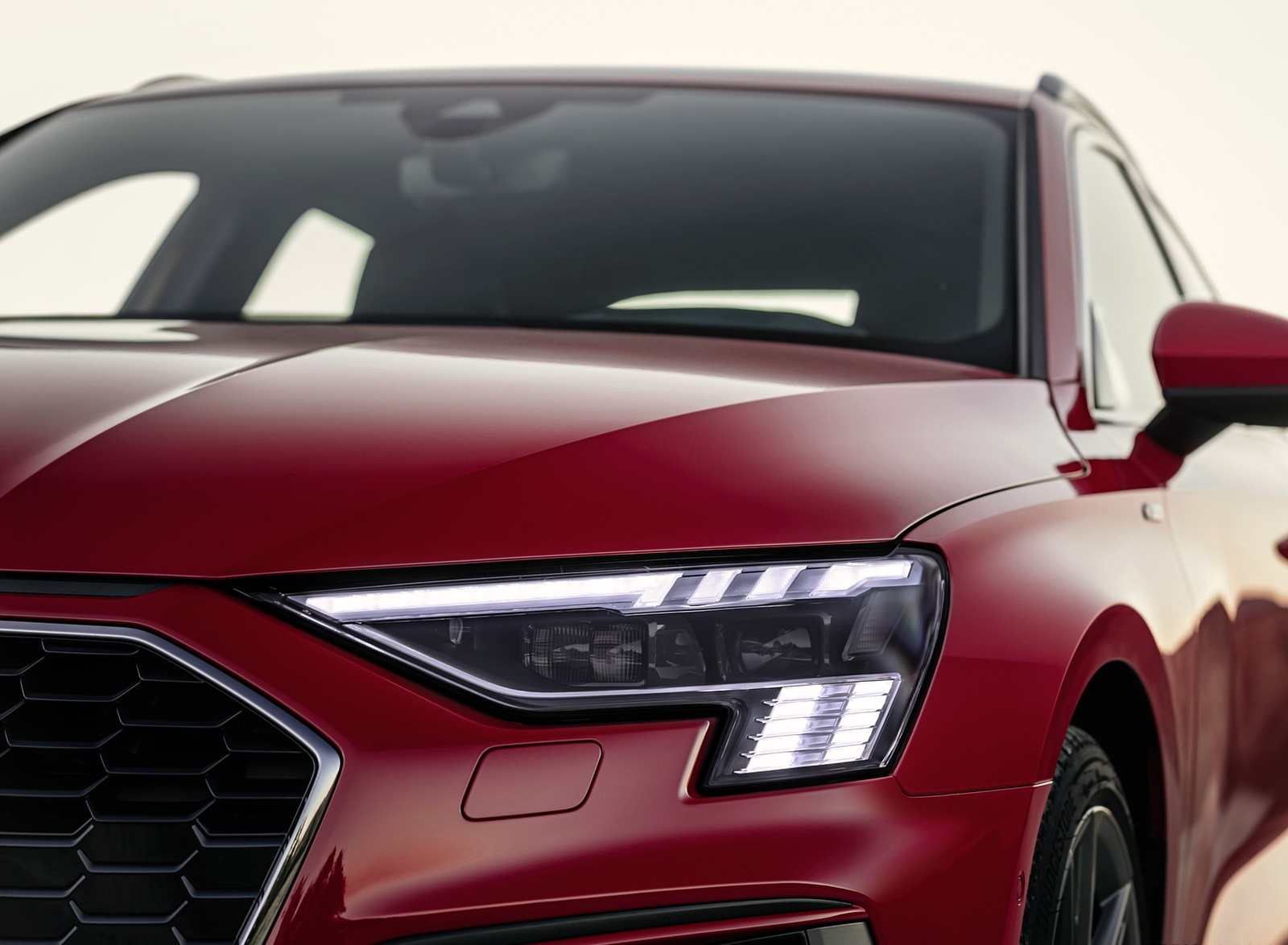 2021 Audi A3 Sportback (Color: Tango Red) Headlight Wallpapers #11 of 121