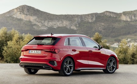 2021 Audi A3 Sportback (Color: Tango Red) Rear Three-Quarter Wallpapers 450x275 (8)