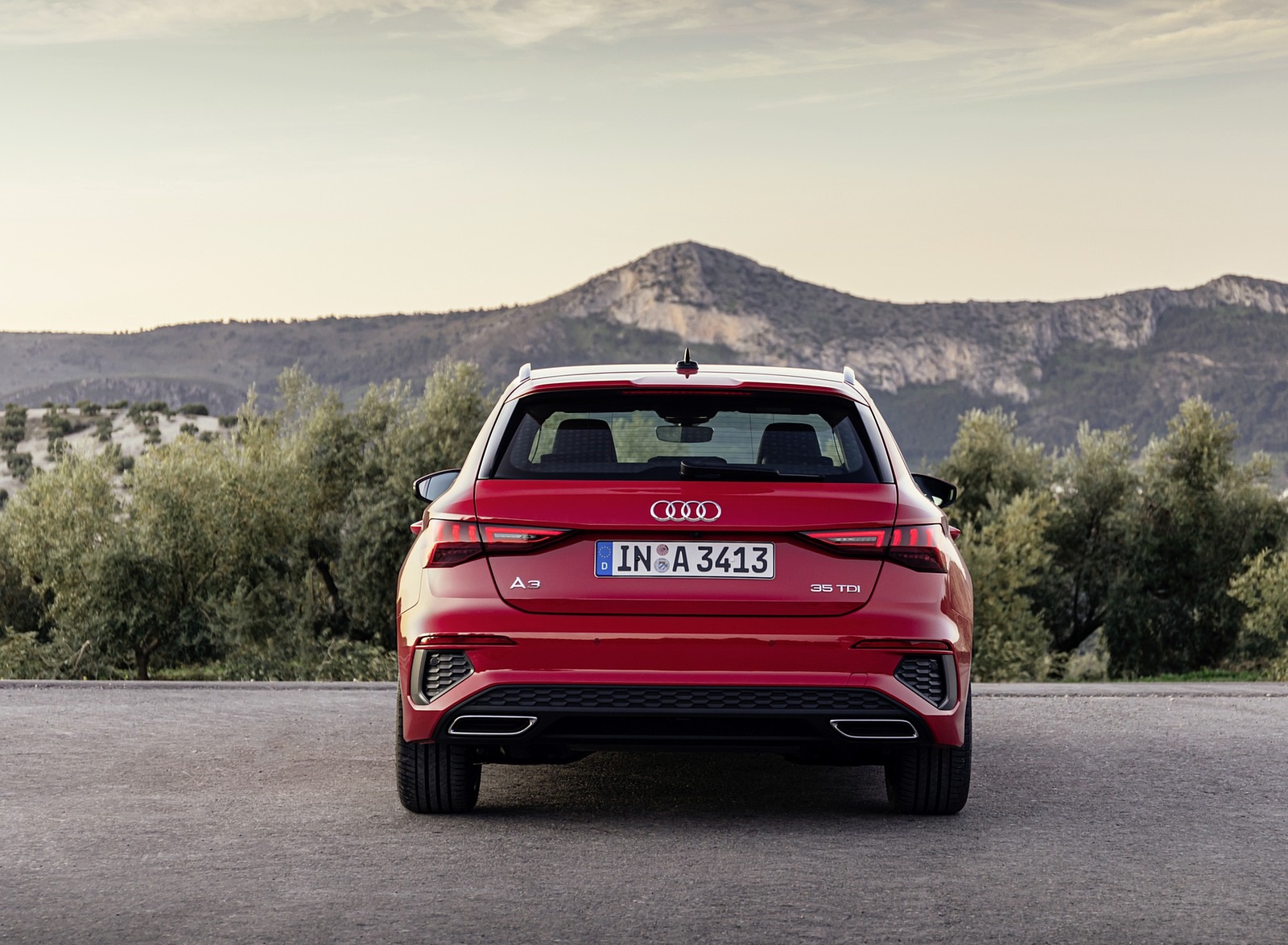 2021 Audi A3 Sportback (Color: Tango Red) Rear Wallpapers (9)