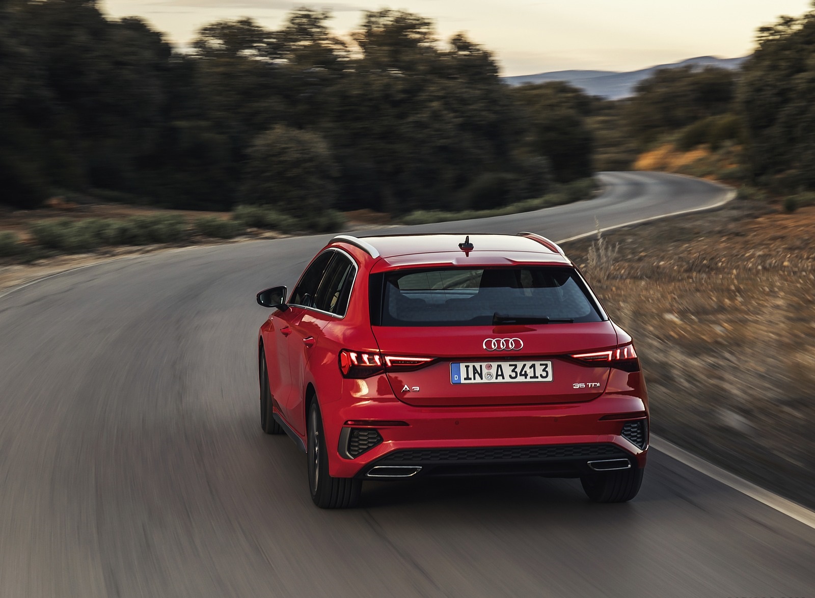 2021 Audi A3 Sportback (Color: Tango Red) Rear Wallpapers (4)