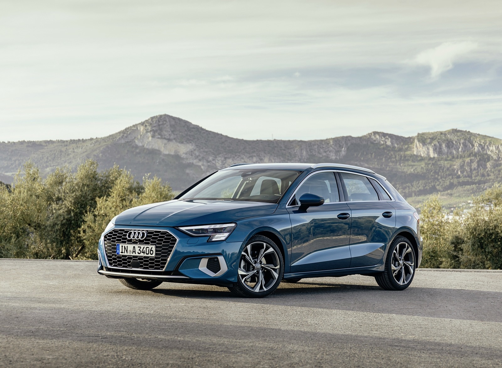2021 Audi A3 Sportback (Color: Turbo Blue) Front Three-Quarter Wallpapers #23 of 121