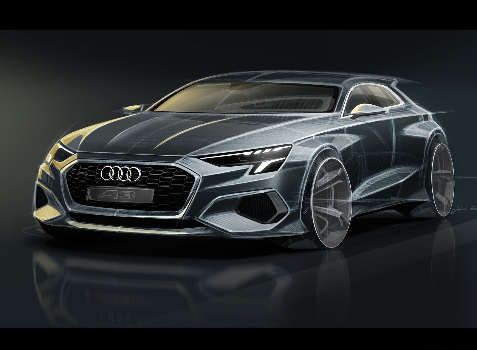 2021 Audi A3 Sportback Design Sketch Wallpapers #109 of 121