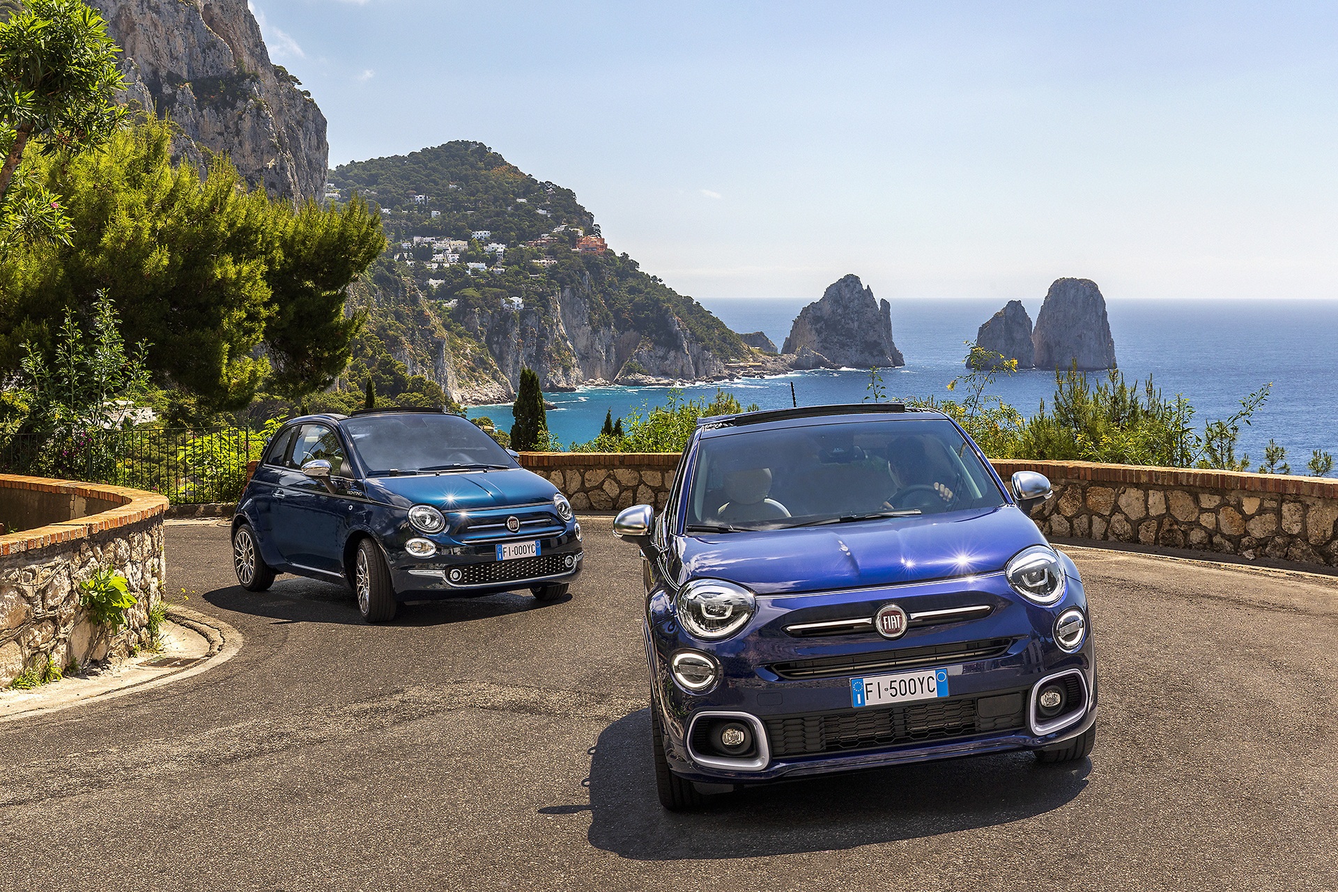 2021 Fiat 500X and 2021 Fiat 500 Yachting Front Wallpapers #12 of 24