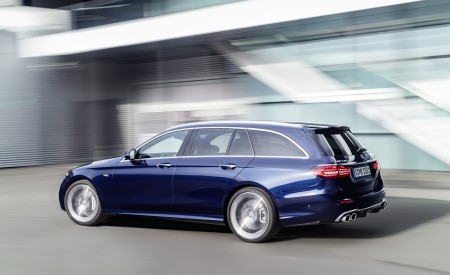 2021 Mercedes-AMG E 53 Estate 4MATIC+ T-Model (Color: Cavansite Blue Metallic) Rear Three-Quarter Wallpapers 450x275 (5)