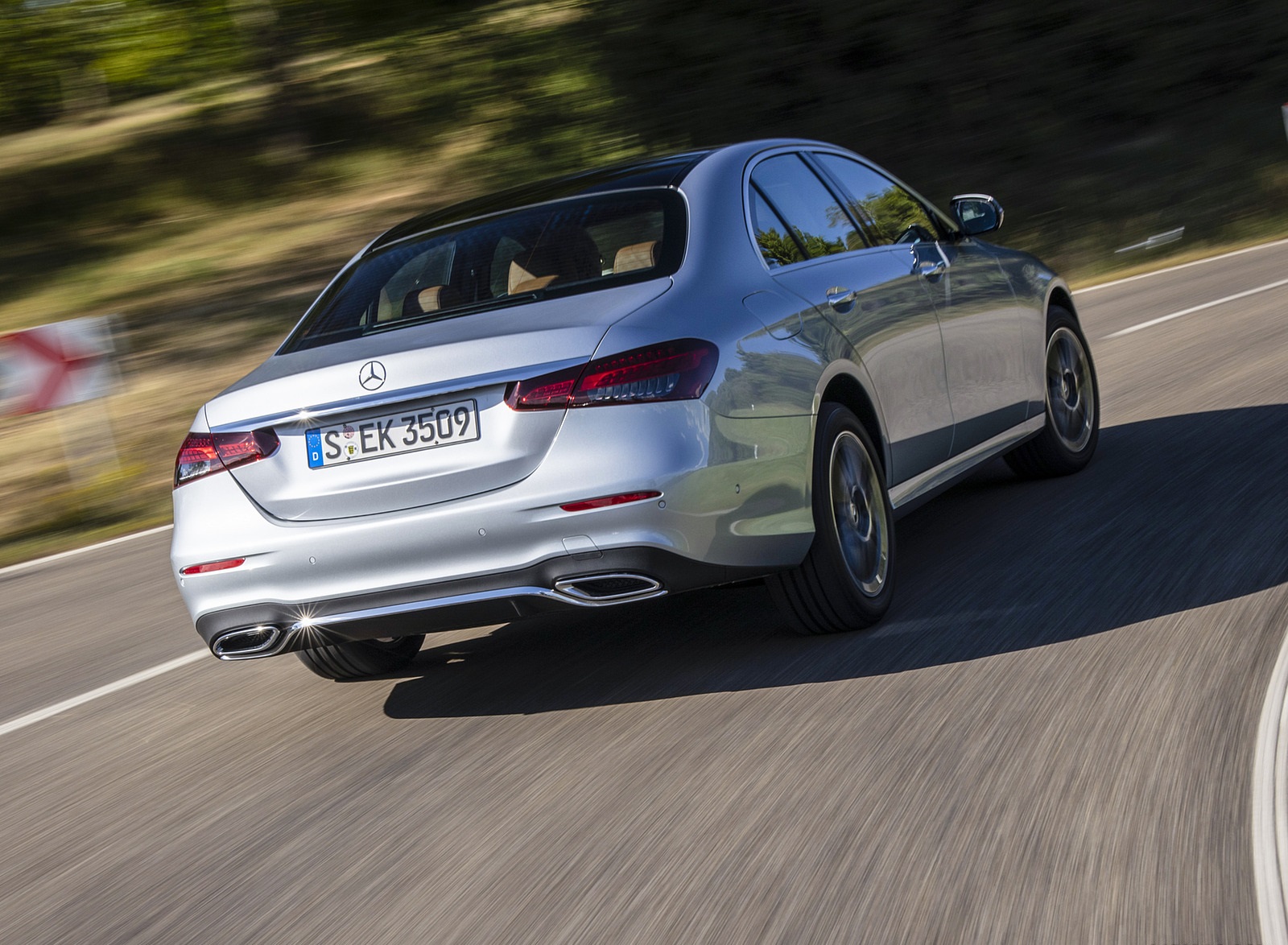2021 Mercedes-Benz E 350 (Color: Hightech silver) Rear Wallpapers (4)