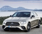 2021 Mercedes-Benz E-Class AMG line (Color: Mojave Silver Metallic) Front Three-Quarter Wallpapers 150x120