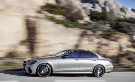 2021 Mercedes-Benz E-Class AMG line (Color: Mojave Silver Metallic) Side Wallpapers 450x275 (33)
