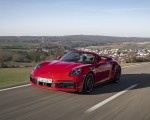 2021 Porsche 911 Turbo S Cabrio (Color: Guards Red) Front Three-Quarter Wallpapers 150x120